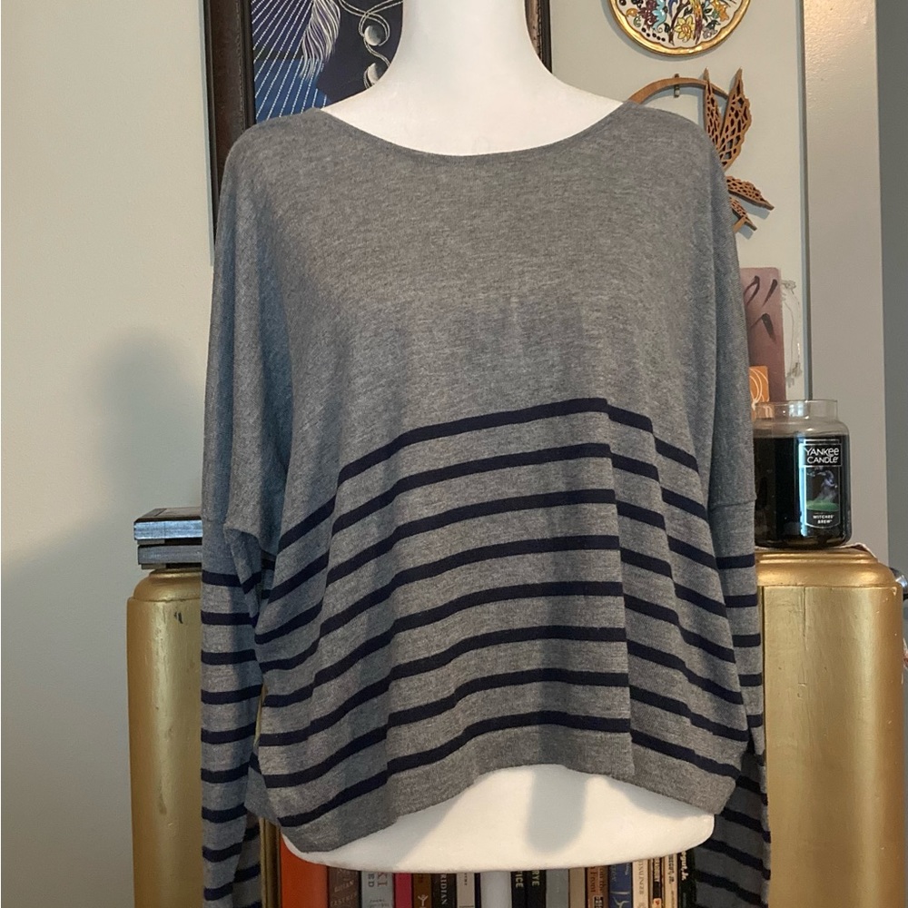 PJK Patterson J. Kincaid striped crop sweater